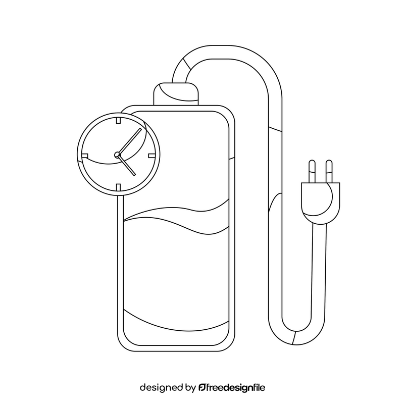 Battery Life black and white clipart