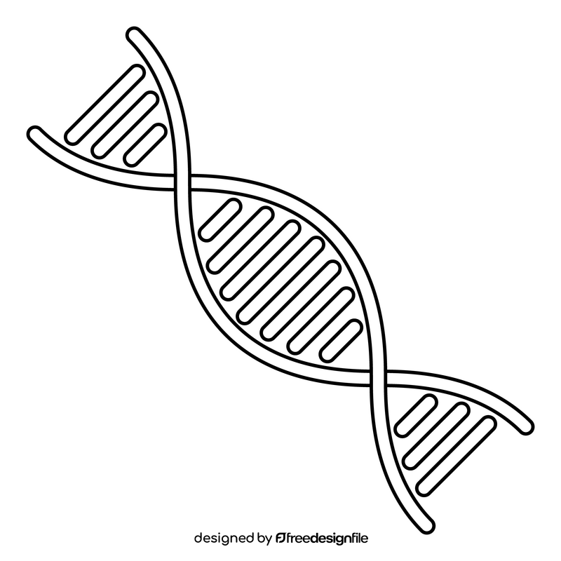Biometric authentication DNA black and white clipart