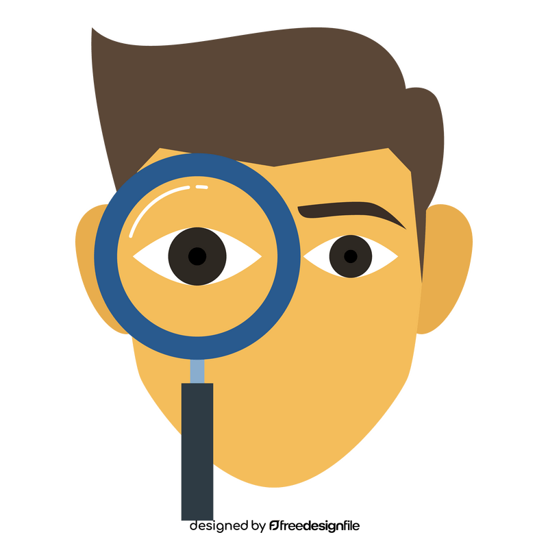 Biometric authentication eye scanner clipart