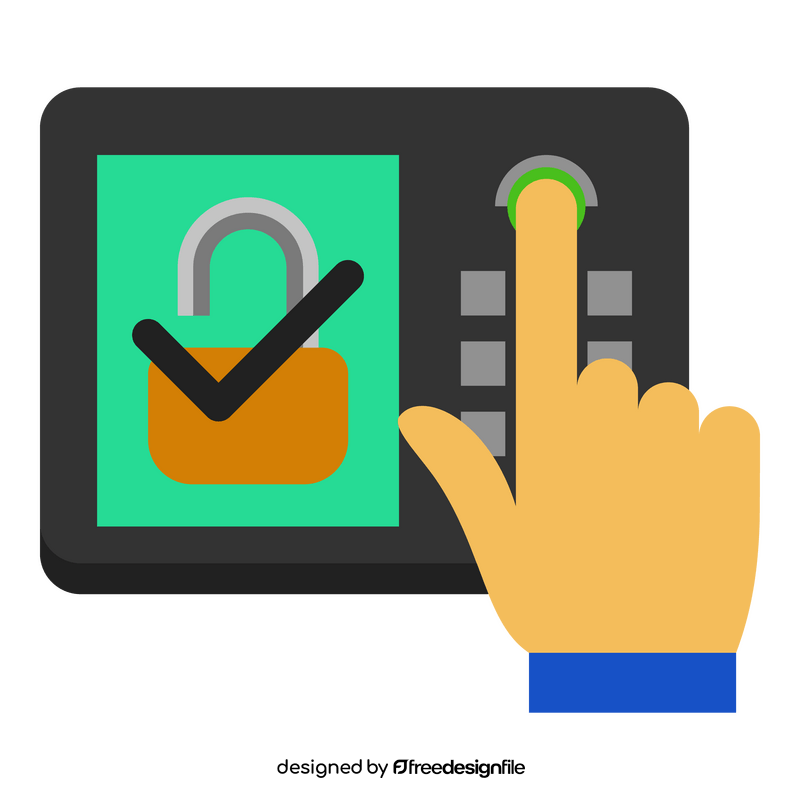 Biometric authentication accepted clipart