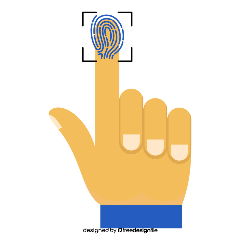 Biometric authentication FingerPrint clipart
