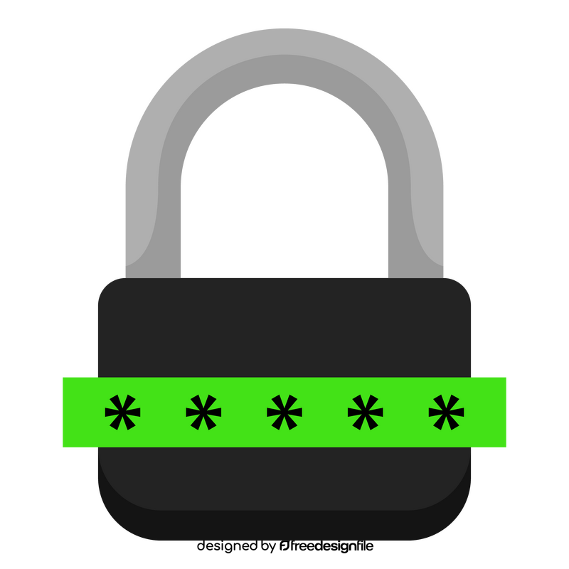 Biometric authentication PIN clipart