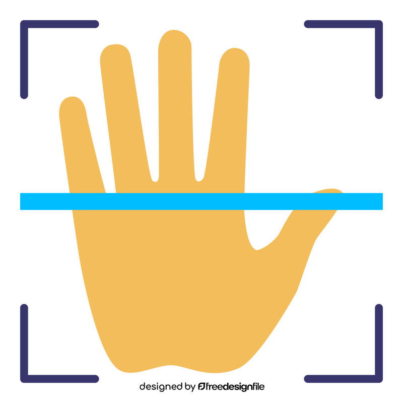 Biometric authentication Handprint clipart