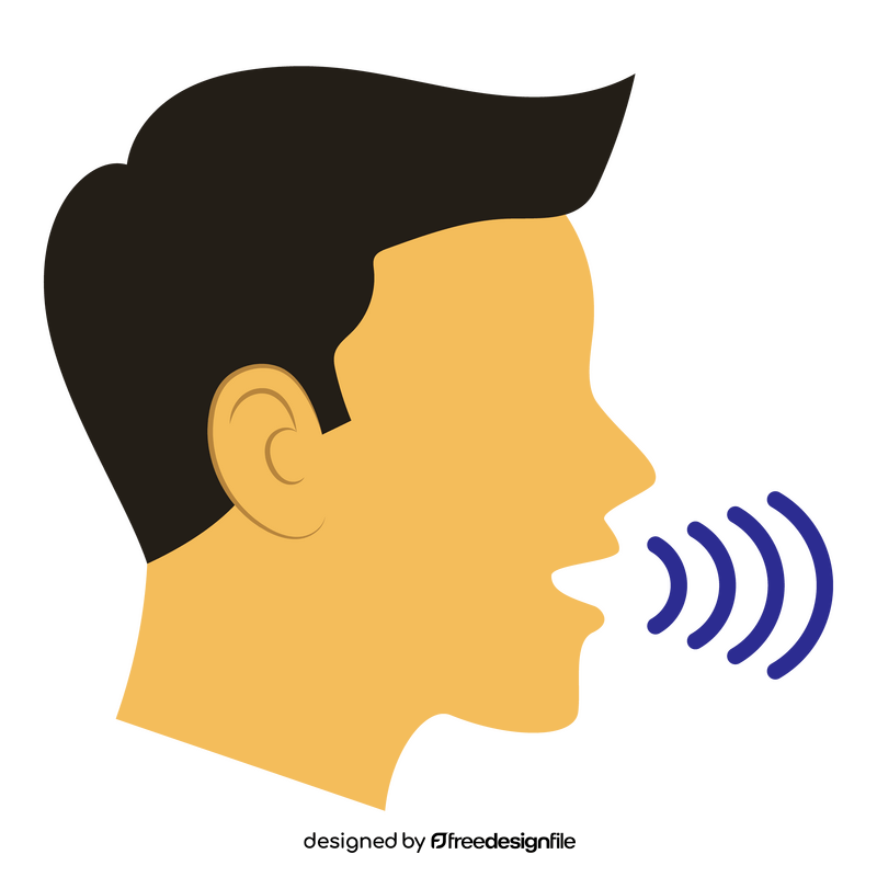 Biometric authentication Voice Recognition clipart