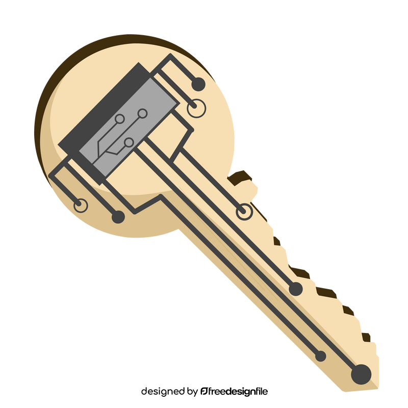 Digital key clipart