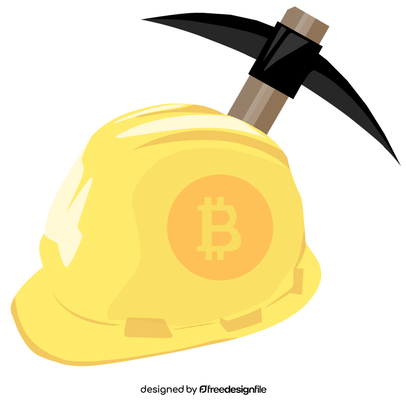Cryptocurrency bitcoin miner clipart