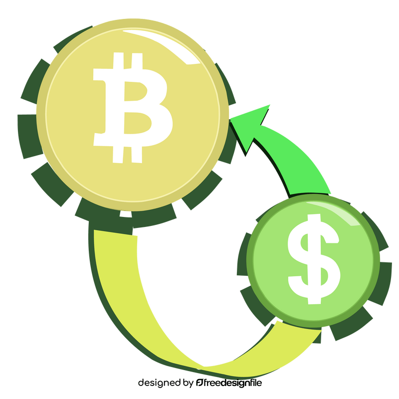 Cryptocurrency exchange clipart