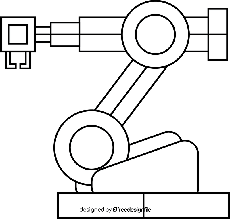 Cognitive Cloud Computing Automation black and white clipart