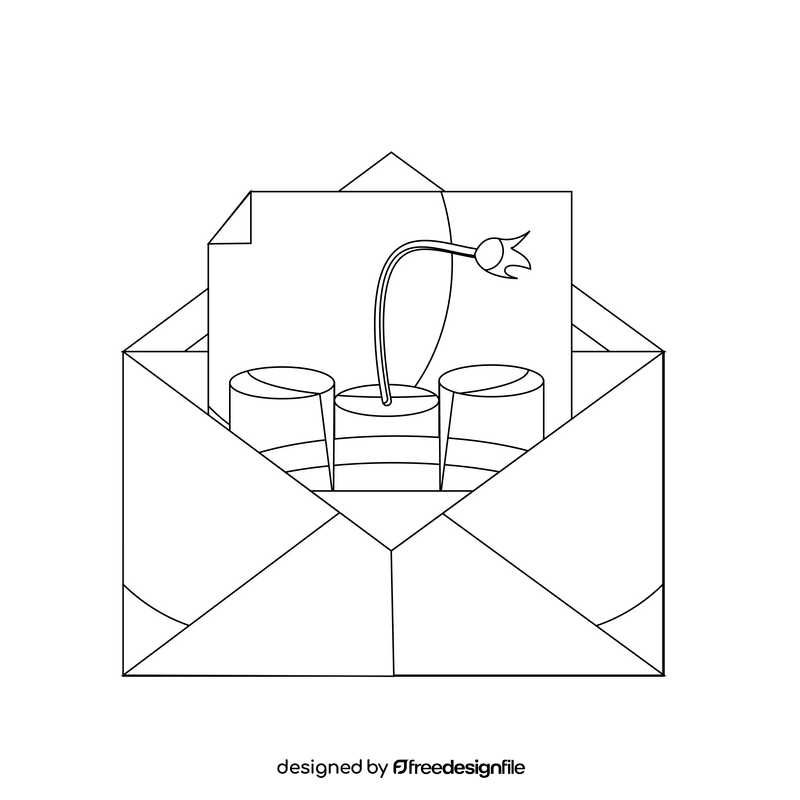 Spam black and white clipart
