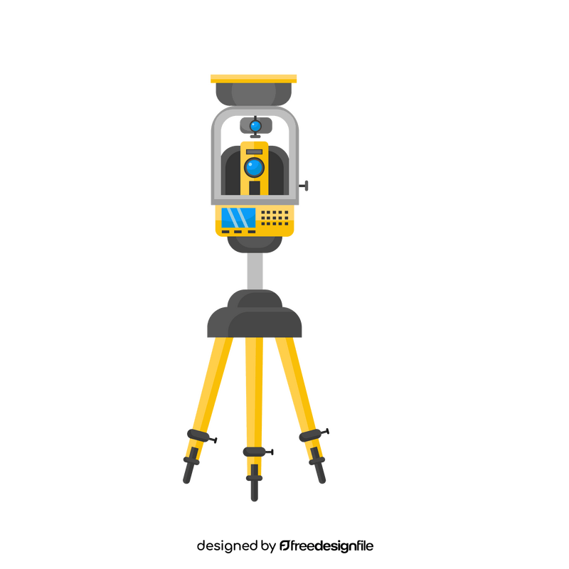 Construction Technology Total Station clipart