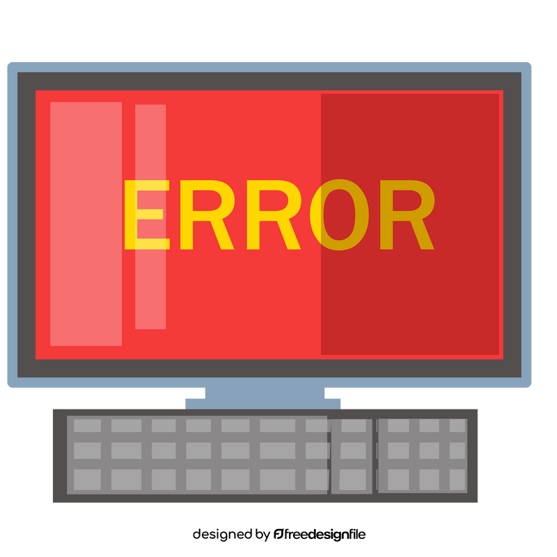 Computer error clipart