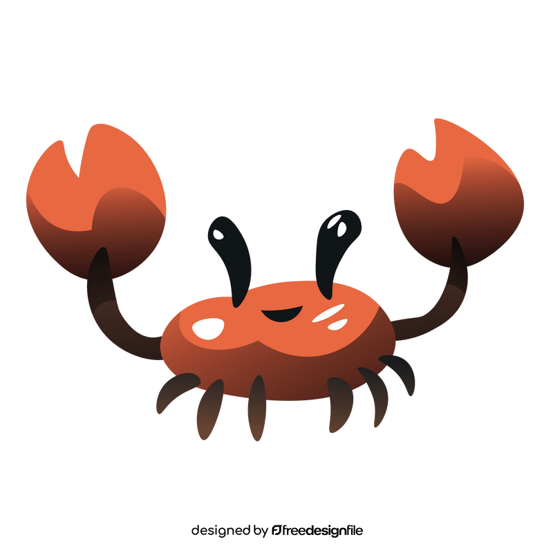 Cool crab smile clipart
