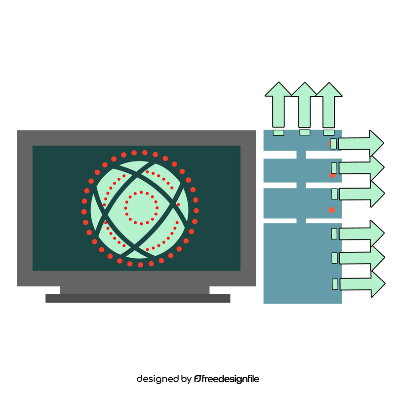 HTTP flood attack clipart