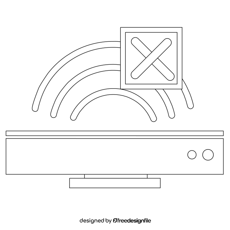 Router failure black and white clipart