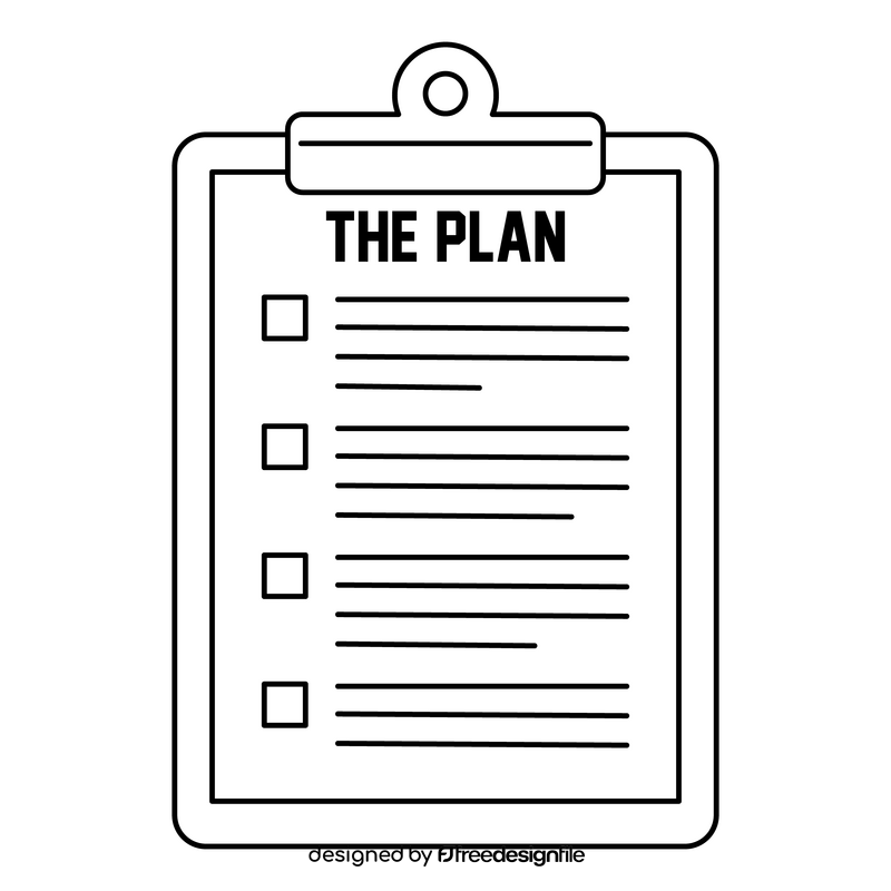 DevOps Plan black and white clipart