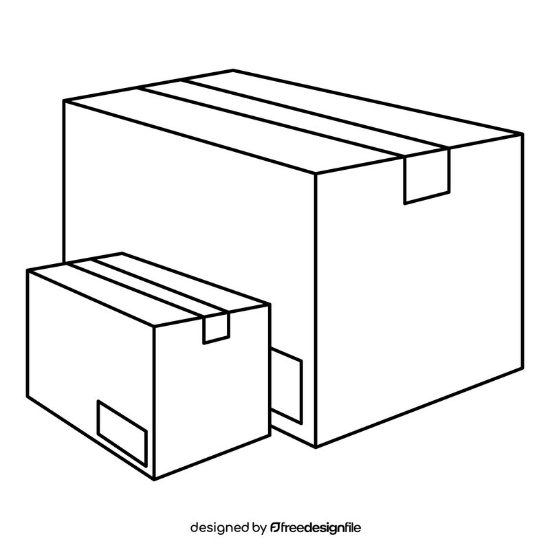 DevOps Packaging black and white clipart