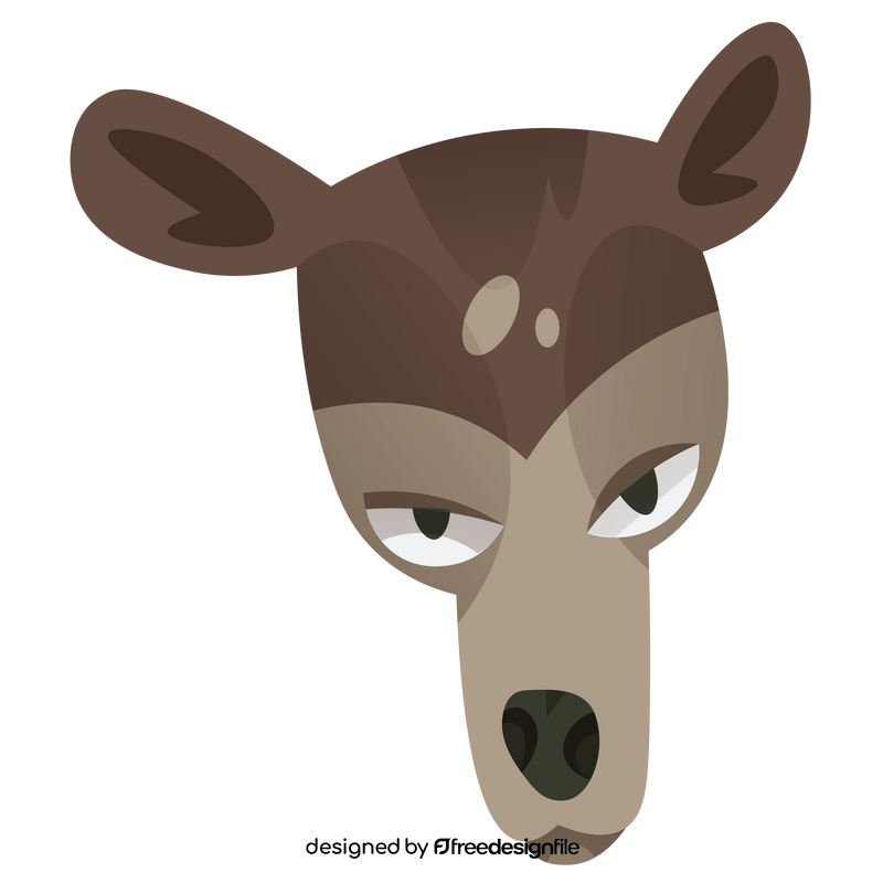 Deer female head clipart