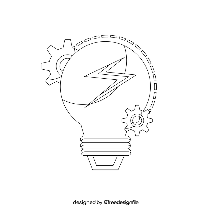 Innovation icon black and white clipart