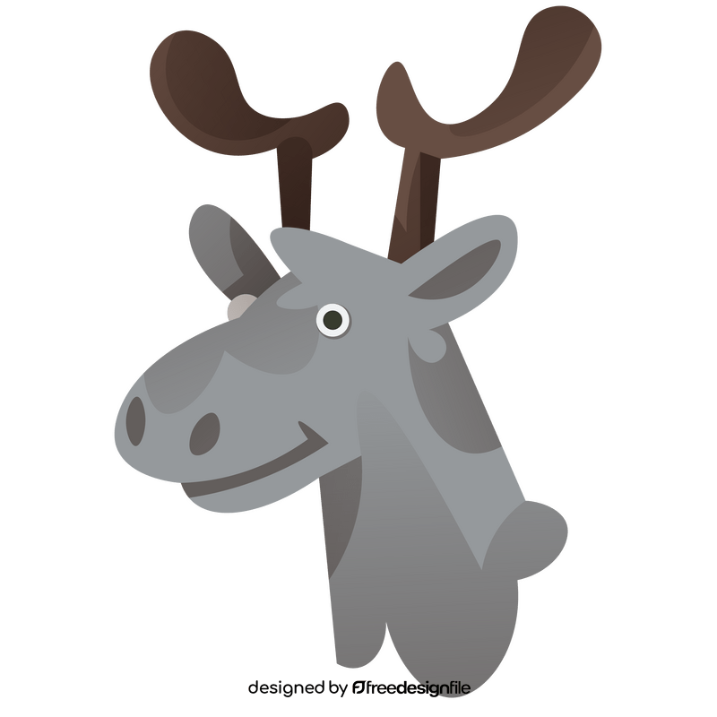 Deer head cartoon clipart