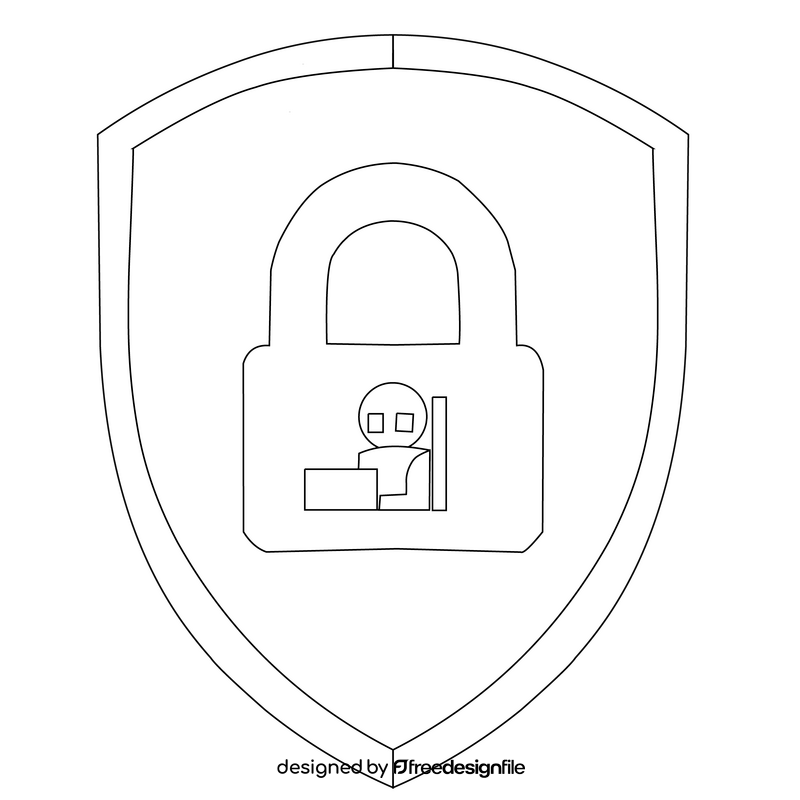E privacy icon black and white clipart