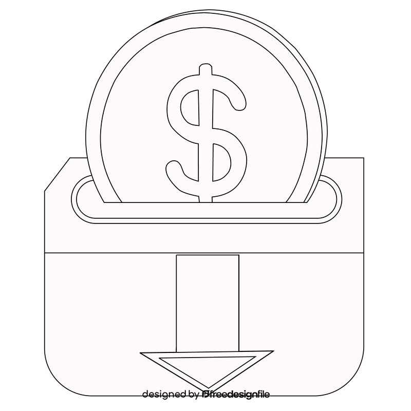 Cost efficiency icon black and white clipart