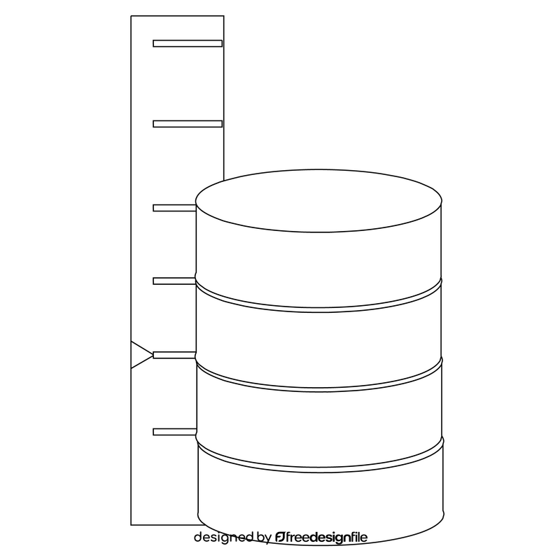 Data volume icon black and white clipart