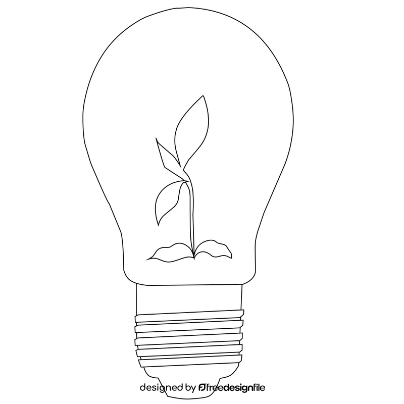 Energy efficiency icon black and white clipart