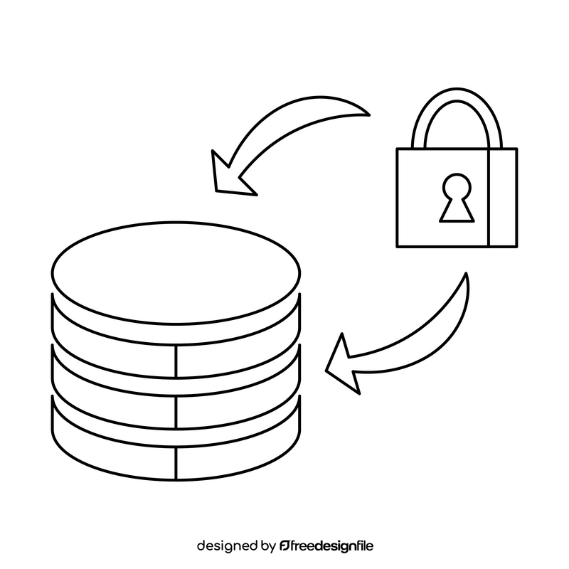 Backup icon black and white clipart