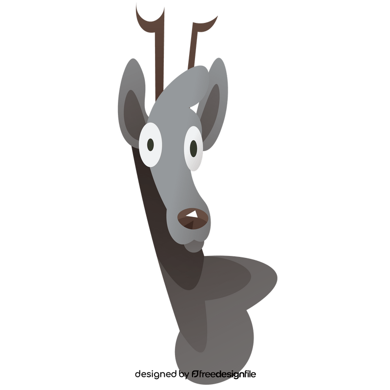 Deer suprised clipart