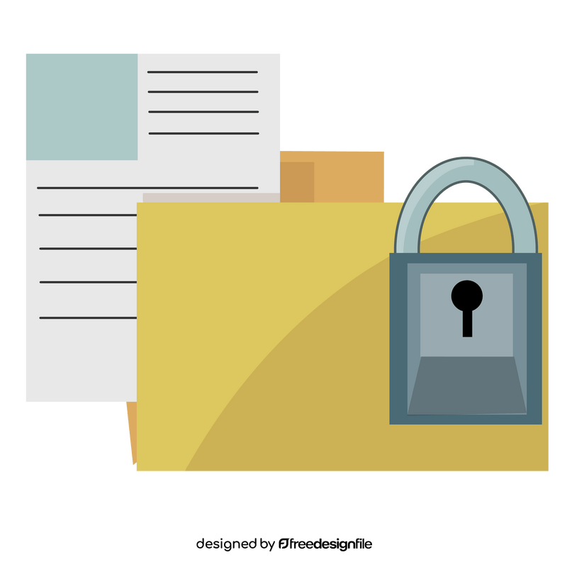 File protection icon clipart