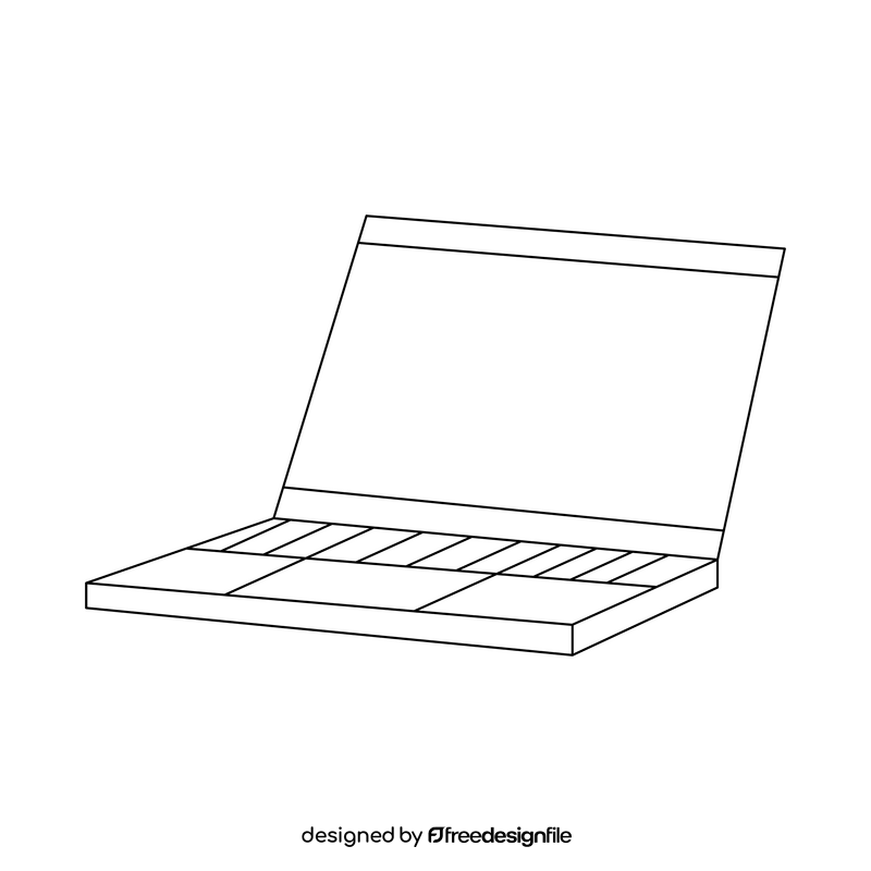 Laptop icon black and white clipart