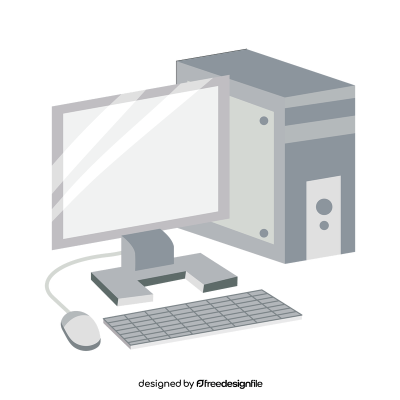Desktop computer PC icon clipart