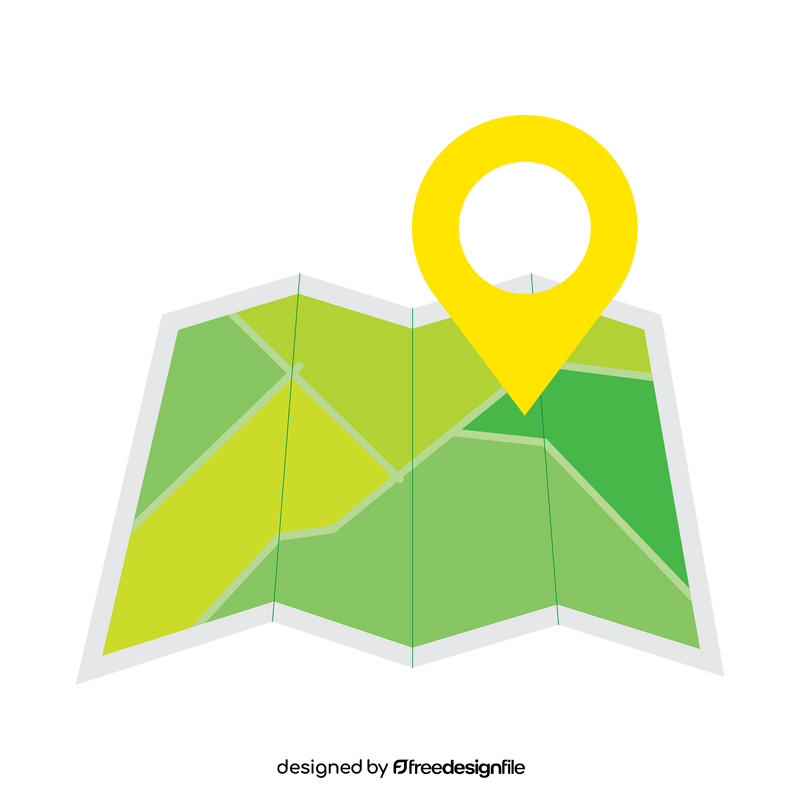GPS map icon clipart