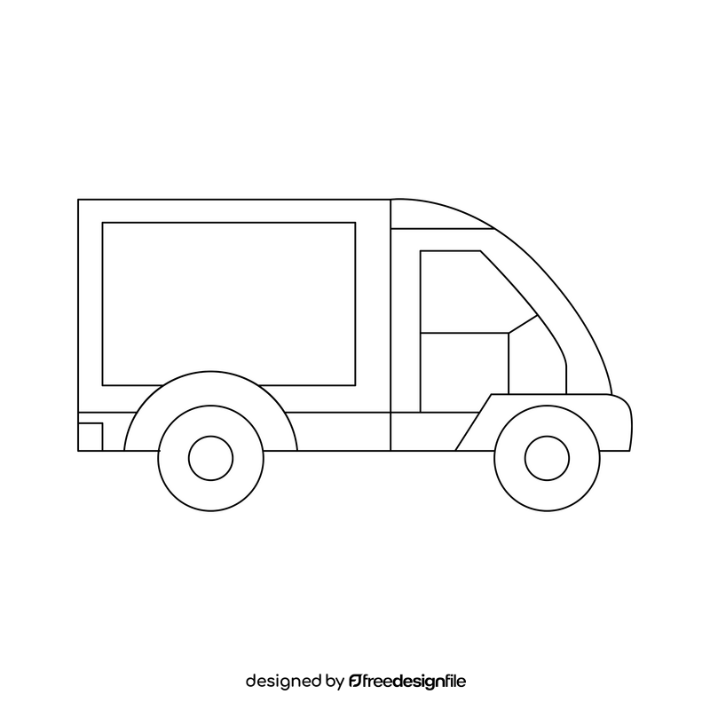 Truck icon black and white clipart