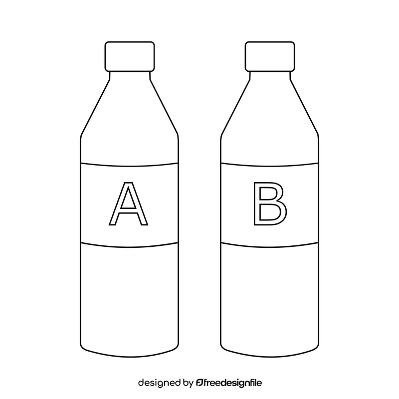 Hydroponic nutrients black and white clipart