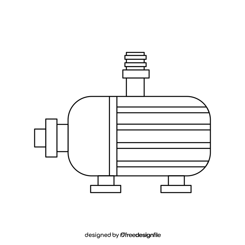 Water pump black and white clipart
