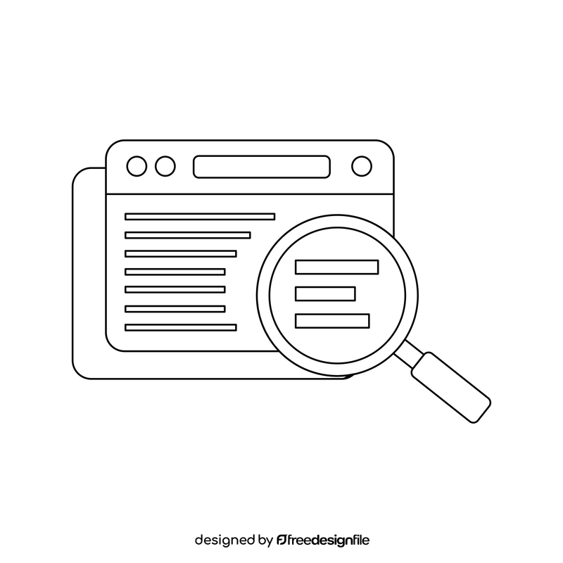 Search black and white clipart