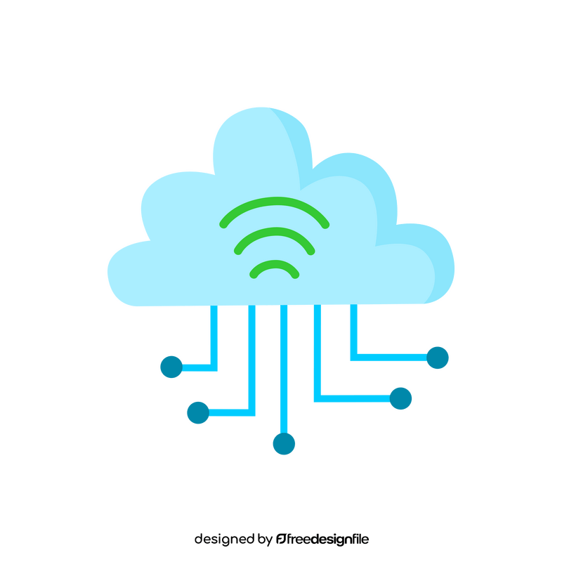 Cloud computing icon clipart
