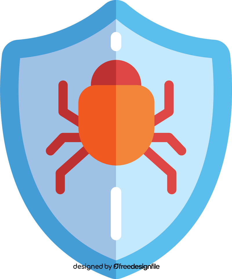 Malware, shield, antivirus icon clipart