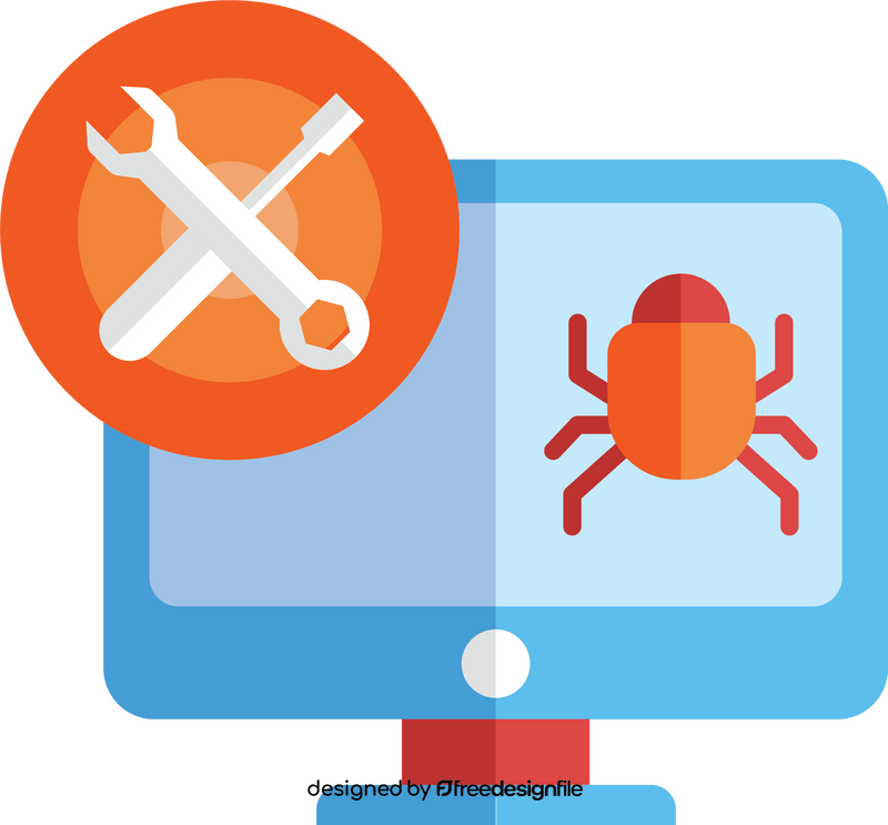 Debug, debugging, malware icon clipart