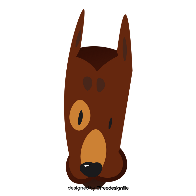 Dog head cartoon clipart