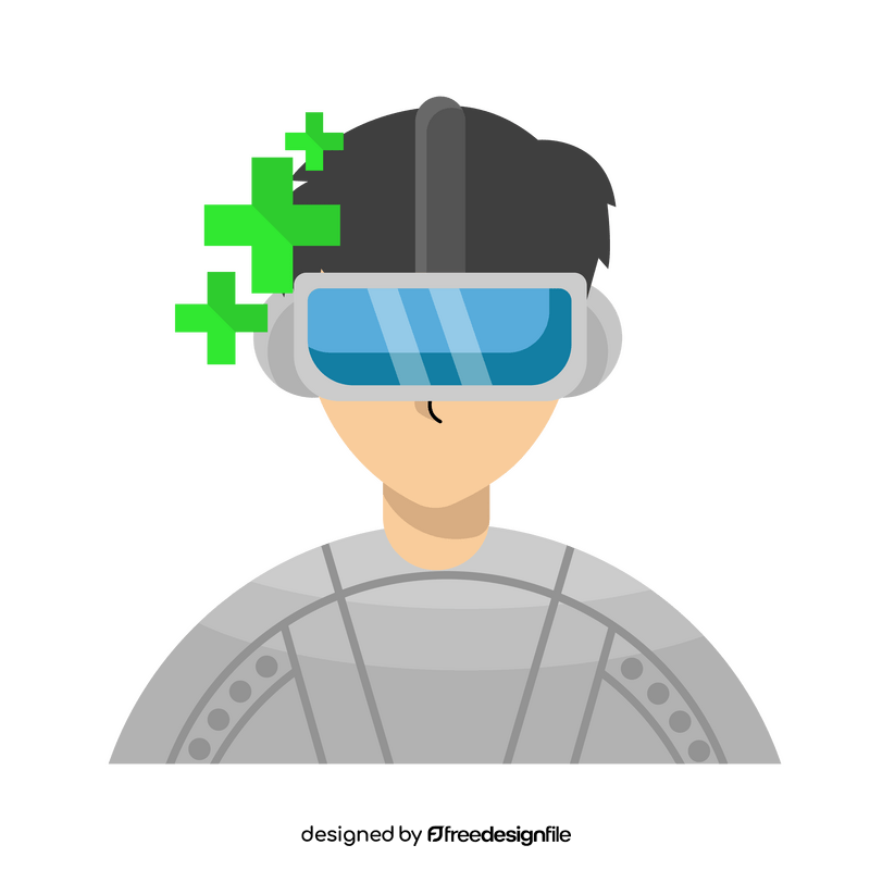 Virtual Reality VR rehabilitation clipart