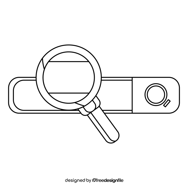 Search Engine icon black and white clipart