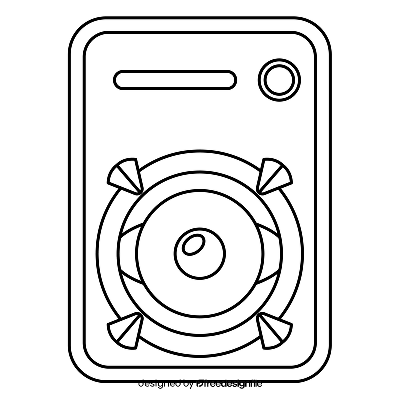 Speaker Assistant icon black and white clipart