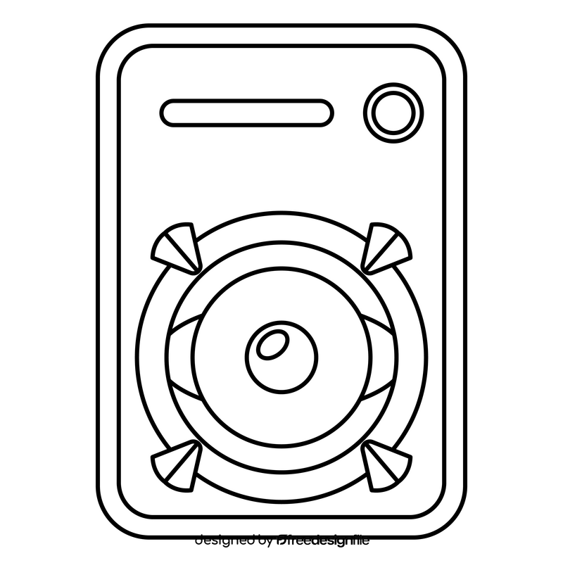 Speaker Assistant icon black and white clipart