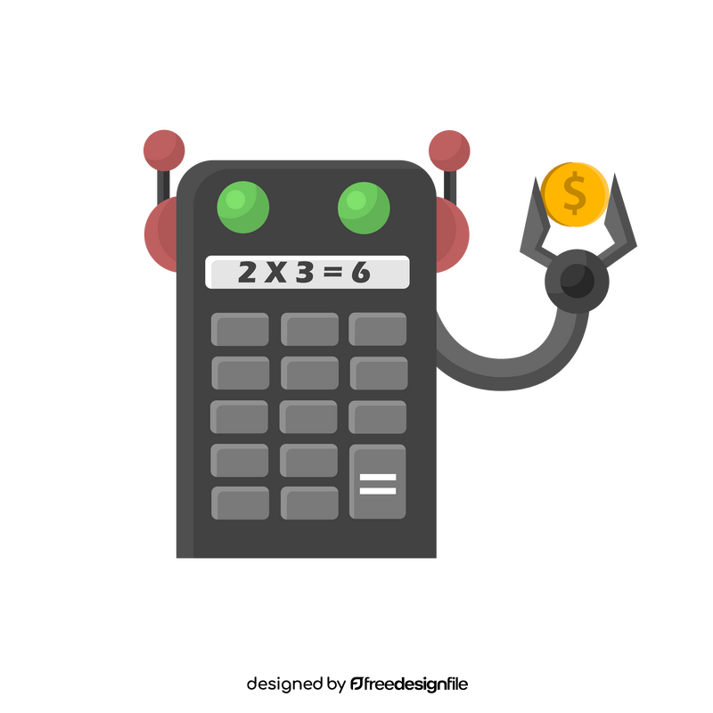 RPA Cost Calculation, calculator clipart
