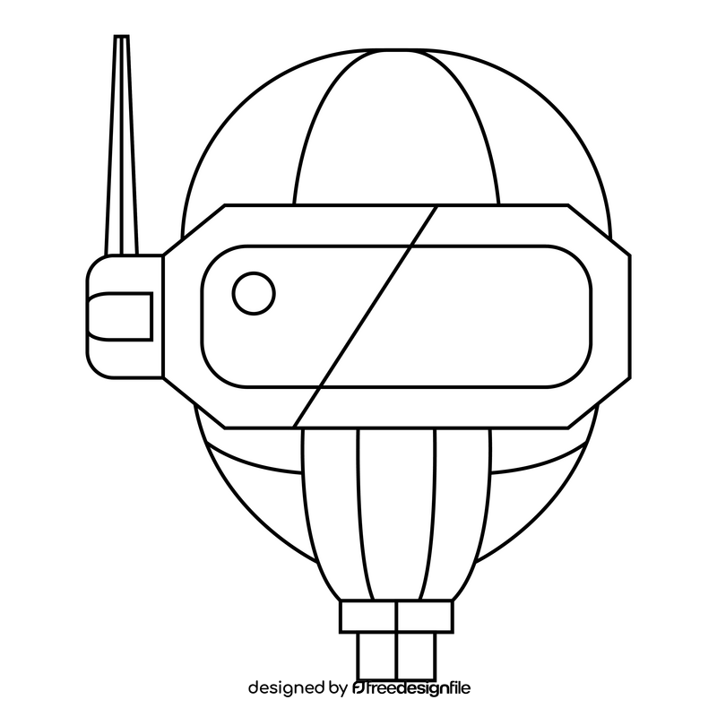 Unmanned Aerial Vehicle Autopilot black and white clipart