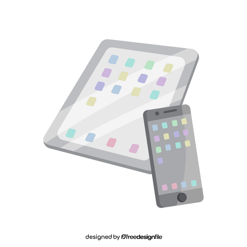 Smartphone and tablet clipart