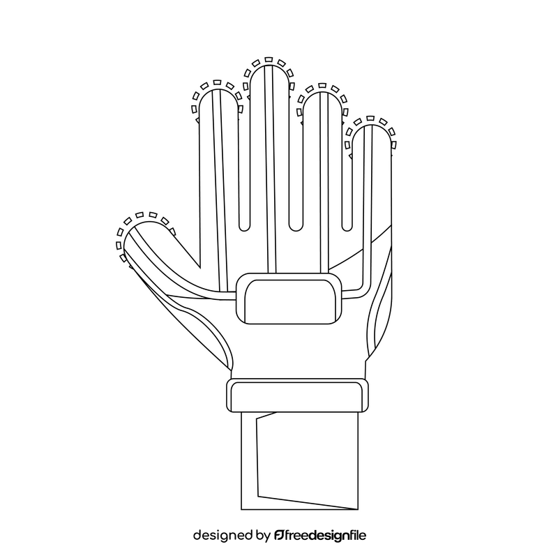 Smart gloves black and white clipart