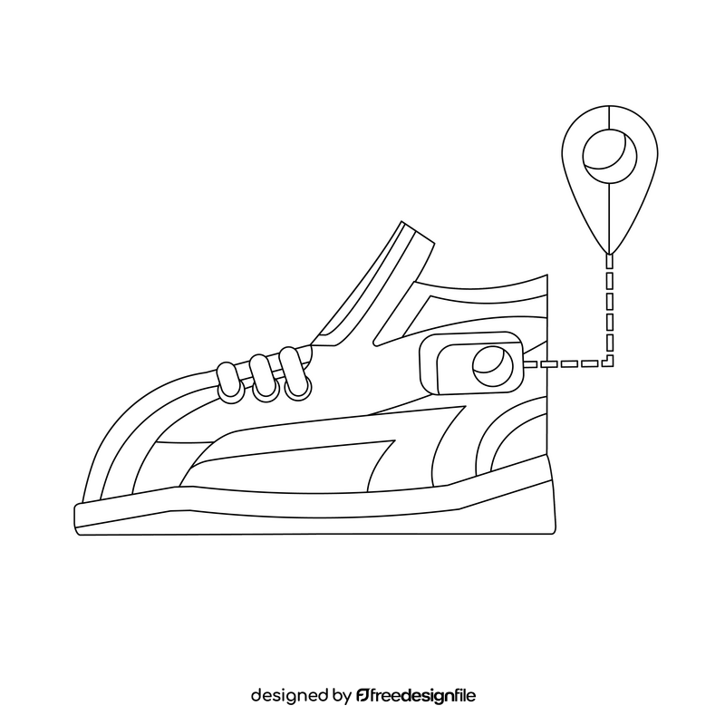 Smart shoes black and white clipart